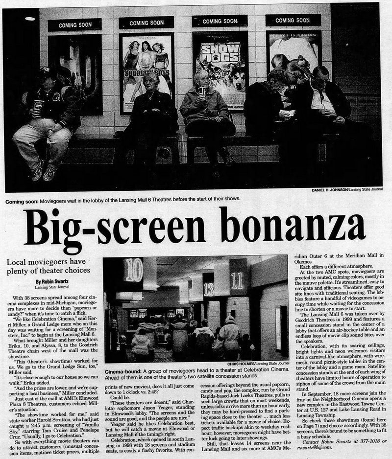 Lansing Mall Cinema - 2002 ARTICLE